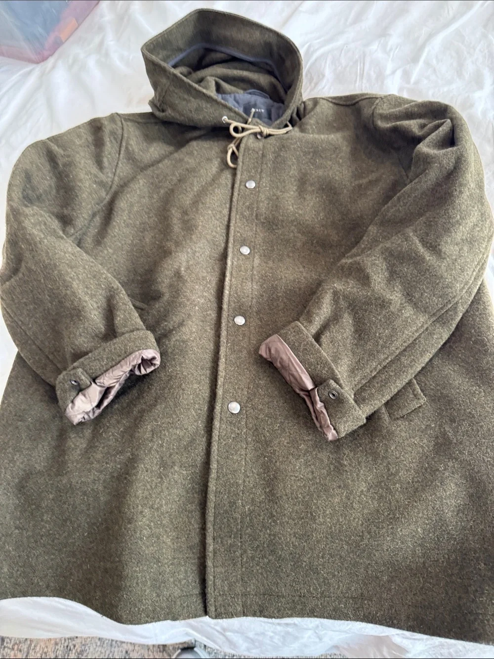 J. Crew Olive Hooded Military Field Coat